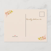 Fall Foliage Moving Announcement Postcard Ankündigungspostkarte (Rückseite)