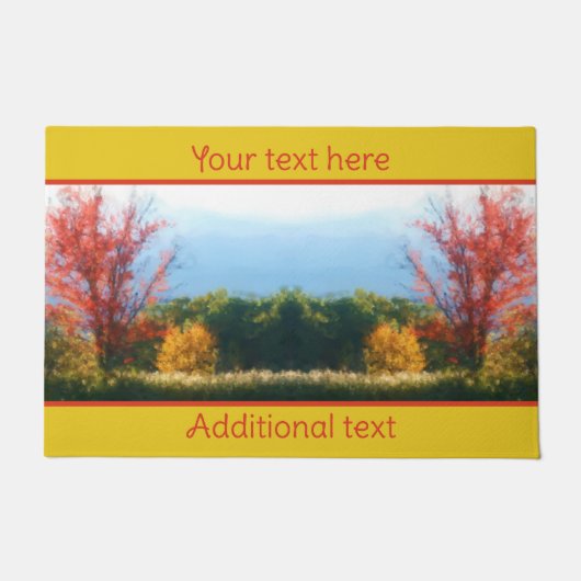 Fall Foliage Nature Foto Malerei Personalisiert Fußmatte (Vorderseite)