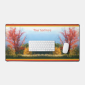 Fall Foliage Nature Foto Malerei Personalisiert Schreibtischunterlage (Tastatur & Maus)