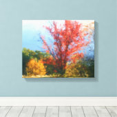 Fall Foliage Nature Painting Leinwanddruck (Insitu (Holzboden))
