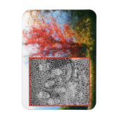 Fall Foliage Natureainting Fügen Sie Ihr Foto hinz Magnet (Vertikal)