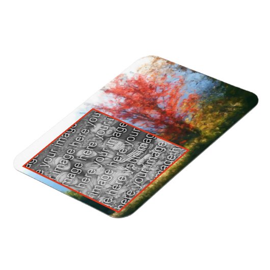 Fall Foliage Natureainting Fügen Sie Ihr Foto hinz Magnet (Linke Seite)