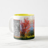 Fall Foliage Natureainting Fügen Sie Ihr Foto hinz Zweifarbige Tasse (Vorderseite Links)