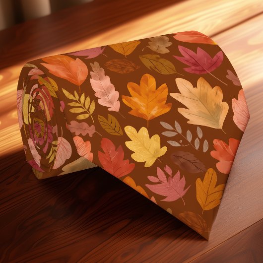 Fall Foliage Necktie - saisonale Leaf Print Krawat Krawatte