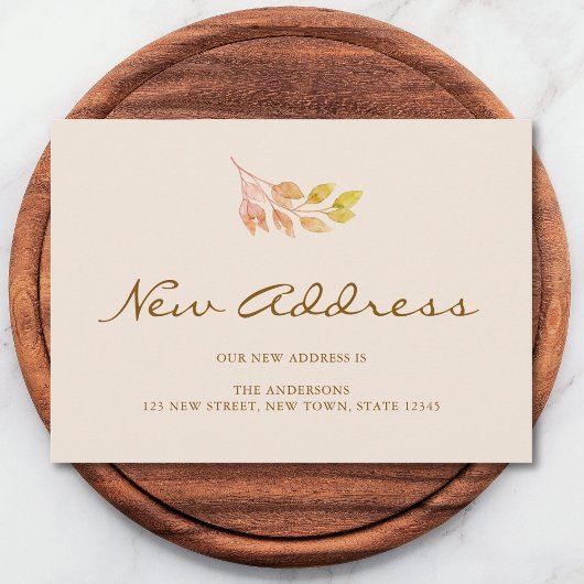 Fall Foliage New Address Moving Announcement Ankündigung