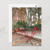 Fall Foliage New York City Café Postcard Postkarte (Vorne/Hinten)