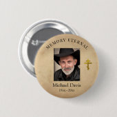 Fall Foliage Orthodox Christliche Beerdigung Button (Vorne & Hinten)