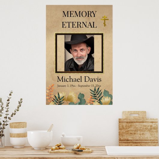 Fall Foliage Orthodox Christliche Beerdigung Poster (Küche)