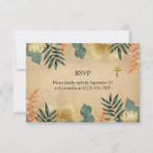 Fall Foliage Orthodox Christliche Beerdigung RSVP Karte (Vorderseite)