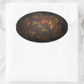 Fall Foliage Ovaler Aufkleber (Tasche)