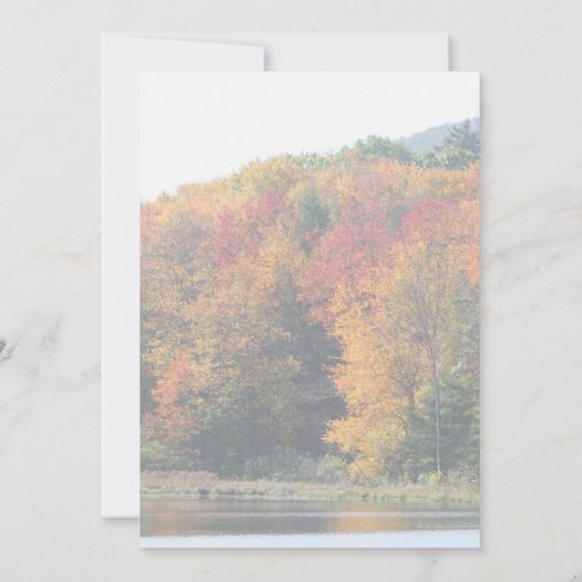 Fall Foliage Pond Nature  Einladung (Rückseite)