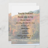 Fall Foliage Pond Nature  Einladung (Vorne/Hinten)