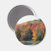 Fall Foliage Pond Nature Fotografy Magnet (Vorderseite/Rückseite)
