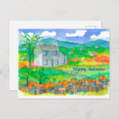 Fall Foliage Pumpkins glücklich Herbst Postkarte (Vorne/Hinten)