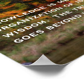 Fall Foliage River Wisdom Inspiration Zitat Poster (Ecke)