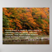 Fall Foliage River Wisdom Inspiration Zitat Poster (Vorne)