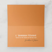 Fall Foliage Rosh Hashanah Platzkarte (Innenseite Aufgefaltet)