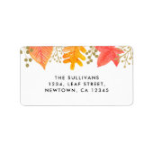 Fall-Foliage-Rücksendeadresse Adressaufkleber (Vorne)