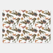 Fall Foliage Rustikale Botanische Muster Geschenkpapier Set (Vorderseite 3)