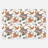 Fall Foliage Rustikale Botanische Muster Geschenkpapier Set (Vorderseite 2)