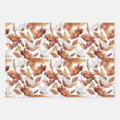Fall Foliage Rustikale Botanische Muster Geschenkpapier Set (Vorderseite)