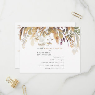 Fall Foliage Rustikale Brautdusche Einladung