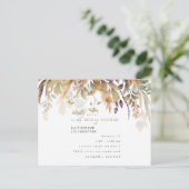 Fall Foliage Rustikale Brautdusche Einladung Postkarte (Stehend Vorderseite)