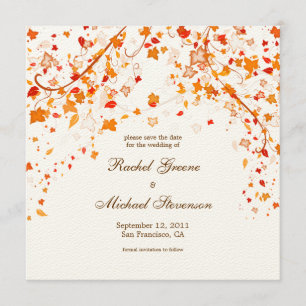 Fall Foliage Save the Date Hochzeitskarte