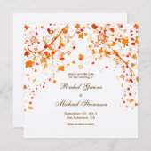 Fall Foliage Save the Date Hochzeitskarte (Vorne/Hinten)