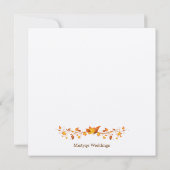 Fall Foliage Save the Date Hochzeitskarte (Rückseite)