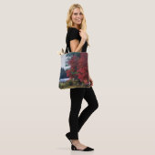 Fall Foliage Teich Malerei Natur Kunst Tasche (Am Model)