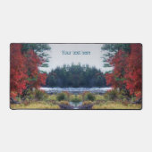 Fall Foliage Teich Malerei Natur Personalisiert Schreibtischunterlage (Vorderseite)