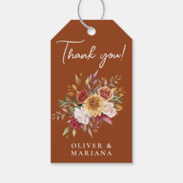 Fall Foliage Terracotta-Gastgeschenk Hochzeit Geschenkanhänger