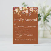 Fall Foliage Terracotta Wedge RSVP (Stehend Vorderseite)