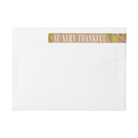 Fall Foliage Thankful Envelope Wrap Address Labels (Rückseite)