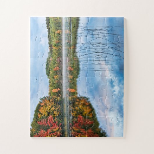 Fall Foliage Thornton Lake U P Michigan Foto Puzzle (Vertikal)