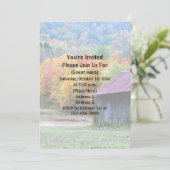 Fall Foliage Tobacco Barn Einladung (Stehend Vorderseite)