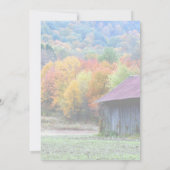Fall Foliage Tobacco Barn Einladung (Rückseite)