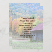Fall Foliage Tobacco Barn Einladung (Vorne/Hinten)
