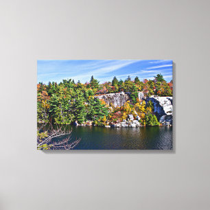 Fall Foliage um den Minnewaska-See Leinwanddruck