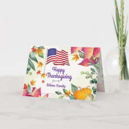 Fall Foliage und Christlicher Erntedank unter US-F Feiertagskarte