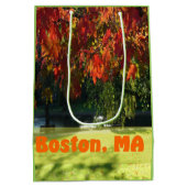 Fall Foliage von Boston Mittlere Geschenktüte (Rückseite)