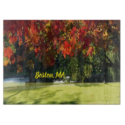 Fall Foliage von Boston Schneidebrett (Vorderseite)