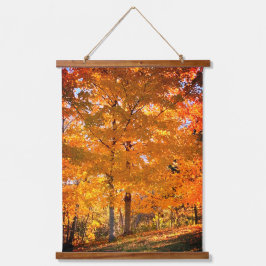 Fall Foliage Wandteppich Mit Holzrahmen