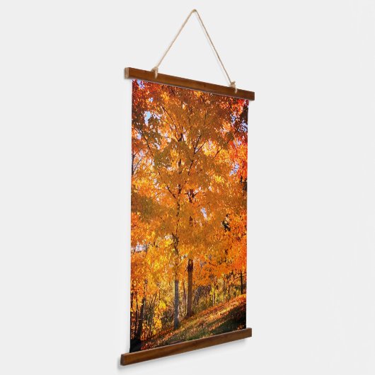 Fall Foliage Wandteppich Mit Holzrahmen (Gewinkelt)