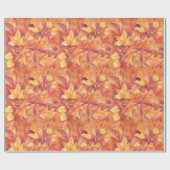 Fall Foliage Watercolor Wrapping Paper Geschenkpapier (Flach)