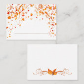 Fall Foliage Wedding Platzkarte (Vorne/Hinten)