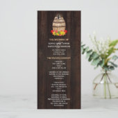 Fall Foliage Wein Barrel Weinberg Hochzeitsprogram Programm (Stehend Vorderseite)