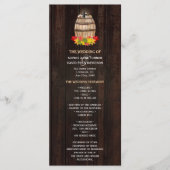 Fall Foliage Wein Barrel Weinberg Hochzeitsprogram Programm (Vorderseite)