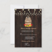 Fall Foliage Wein Barrel Weinberg UAWG RSVP Karte (Vorderseite)